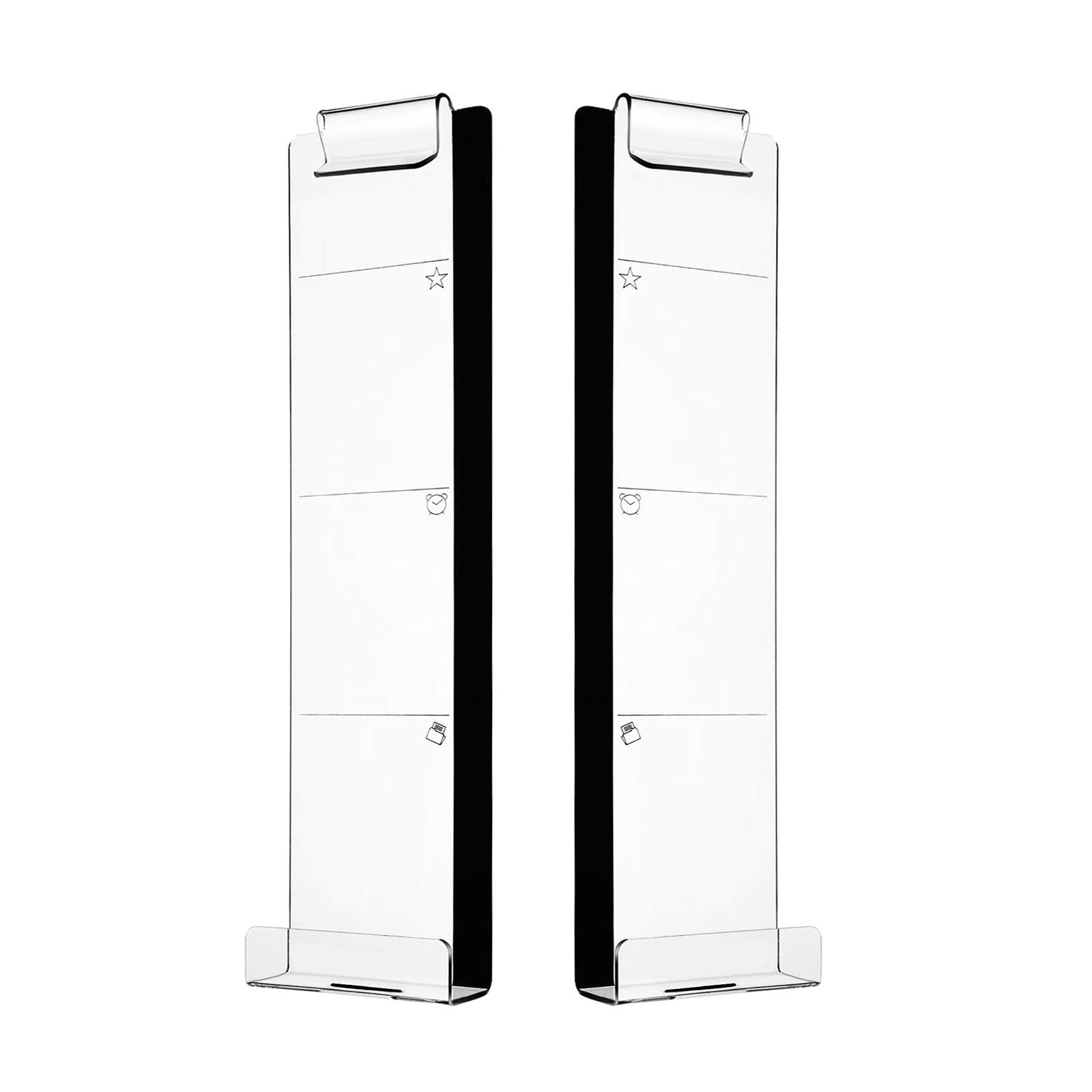 MOSISO Acrylic Monitor Memo Board, Message Memo Holders Notes Boards Computer Screen Sticky Notes Reminder Phone Holder for Office & Home Desktop Organizer 2 Side Panels (Left & Right)