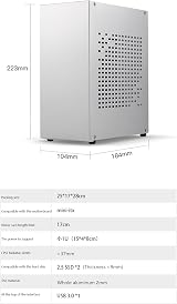 Uinfhyknd A07 Mini ITX Case HTPC Chassis USB3.0 ITX Black Metal Ext Cable view 6