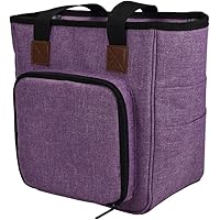 SORAKA Garntasche Groß Für Strick- & Häkelzubehör - Organizer Mit Vielen Fächern In Violett