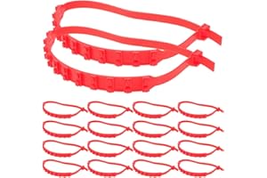 TOBBOMEY 20Pcs Tire Chains Snow Straps Tire Traction Chain Anti Slip Adjustable Universal Emergency Thickening Upgraded Winte
