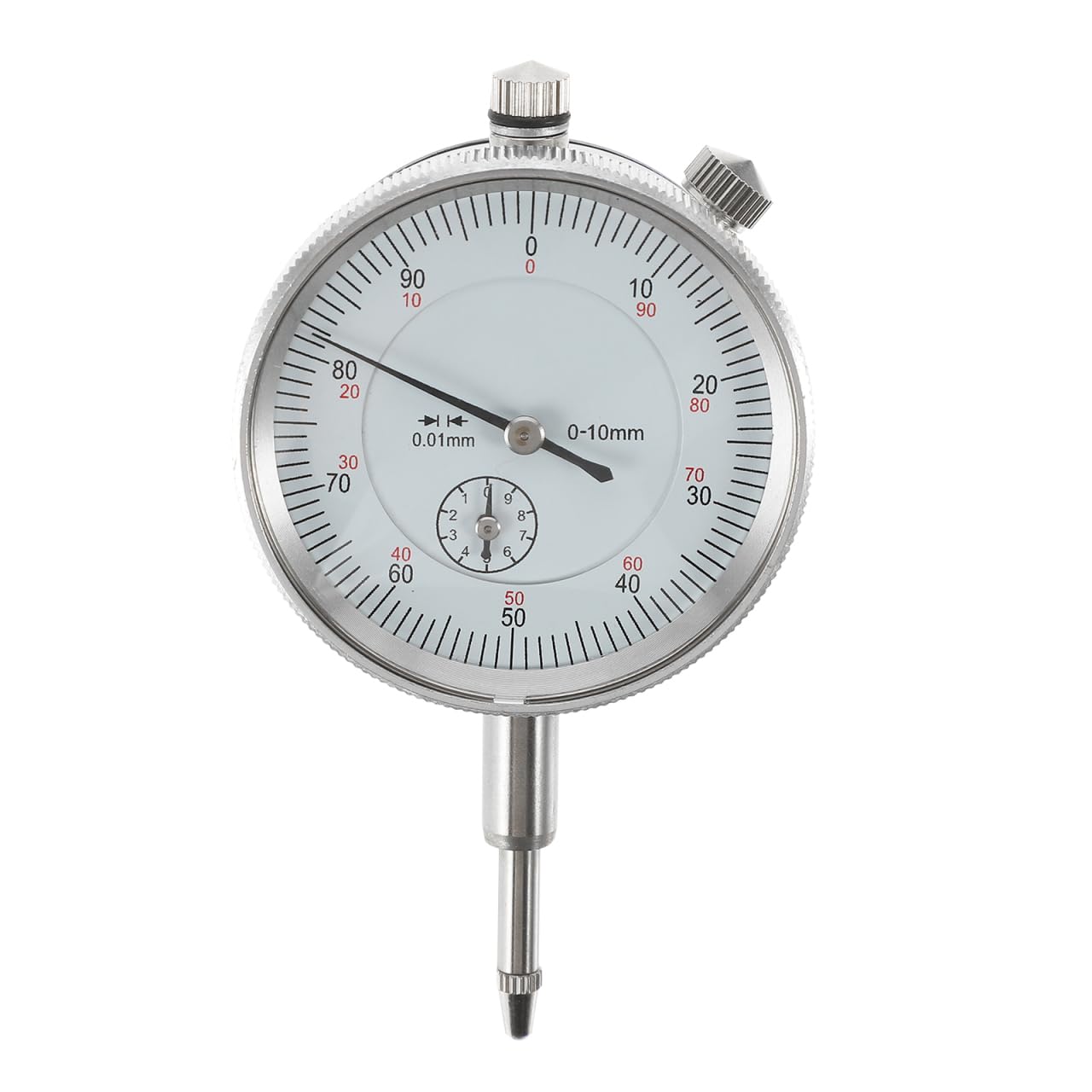ULTECHNOVO Precision Dial Indicator Gauge 0-10Mm Measuring Tool with Shockproof High Resolution Probe for Mechanical and Industrial Dimensional Measurement