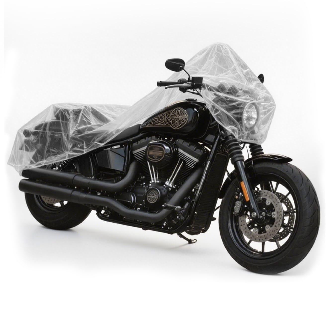 Photo 1 of 10PCS Disposable Motorcycle Cover Waterproof Outdoor,118" X 86" Waterproof Motorcycle Cover with Elastic Band for All-Round Protection,Universal Bike Covers for Most Motorbikes,Bicycles