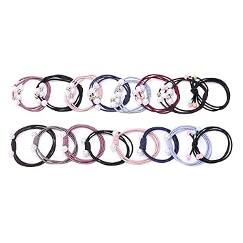 Amazon Com Pearl Hair Ties Beaded Hair Bands Multi Layer Hair