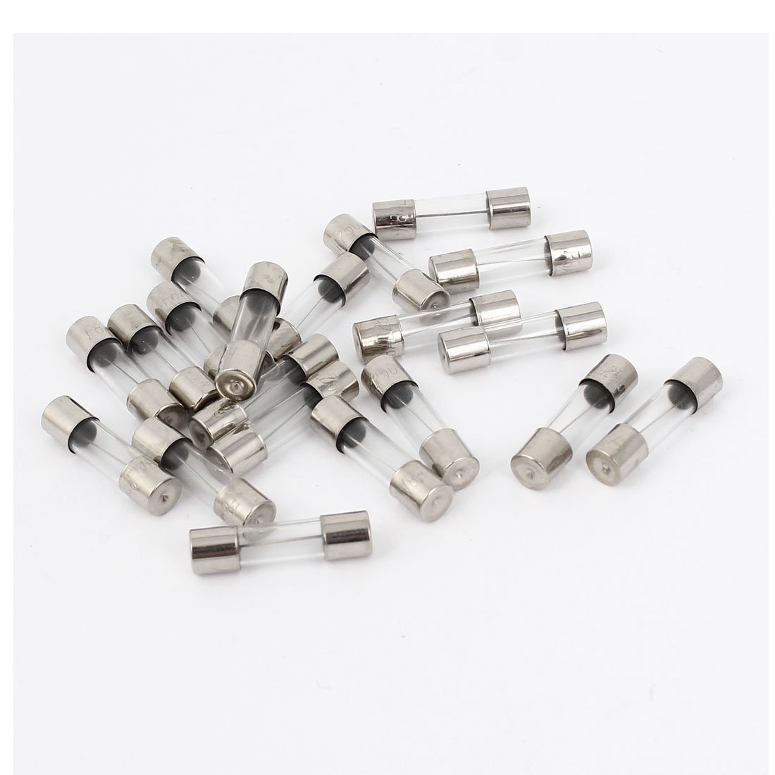 sourcingmap AC 250V 8A 5mm x 20mm Fast Blow Acting Type Glass Tube Fuses 20PCS