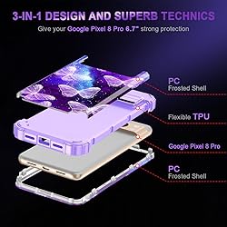 Rancase for Google Pixel 8 Pro Case,Three Layer