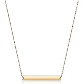 WISTIC Multi Gold Bar Necklace for Women Vertical/Horizontal Bar Pendant Necklaces with Adjustable Chain Necklace Adult Jewelry