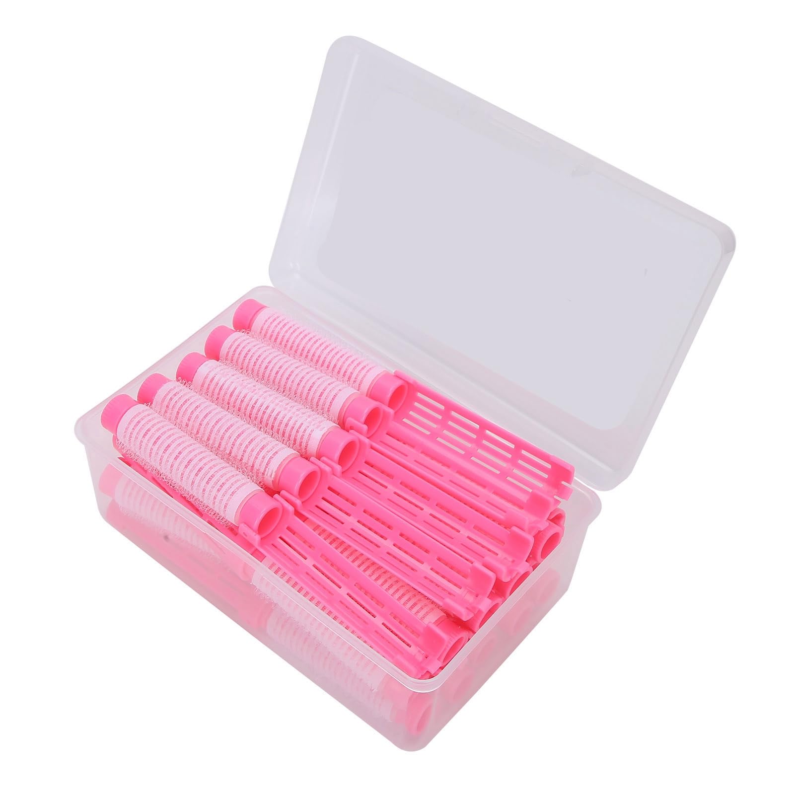 20pcs Hair Perm, Rod Roller Curler Hairdressing Curly Hair Perm Rods Fluffy Perming Rollers Short Large Tool KitPink (Pink)