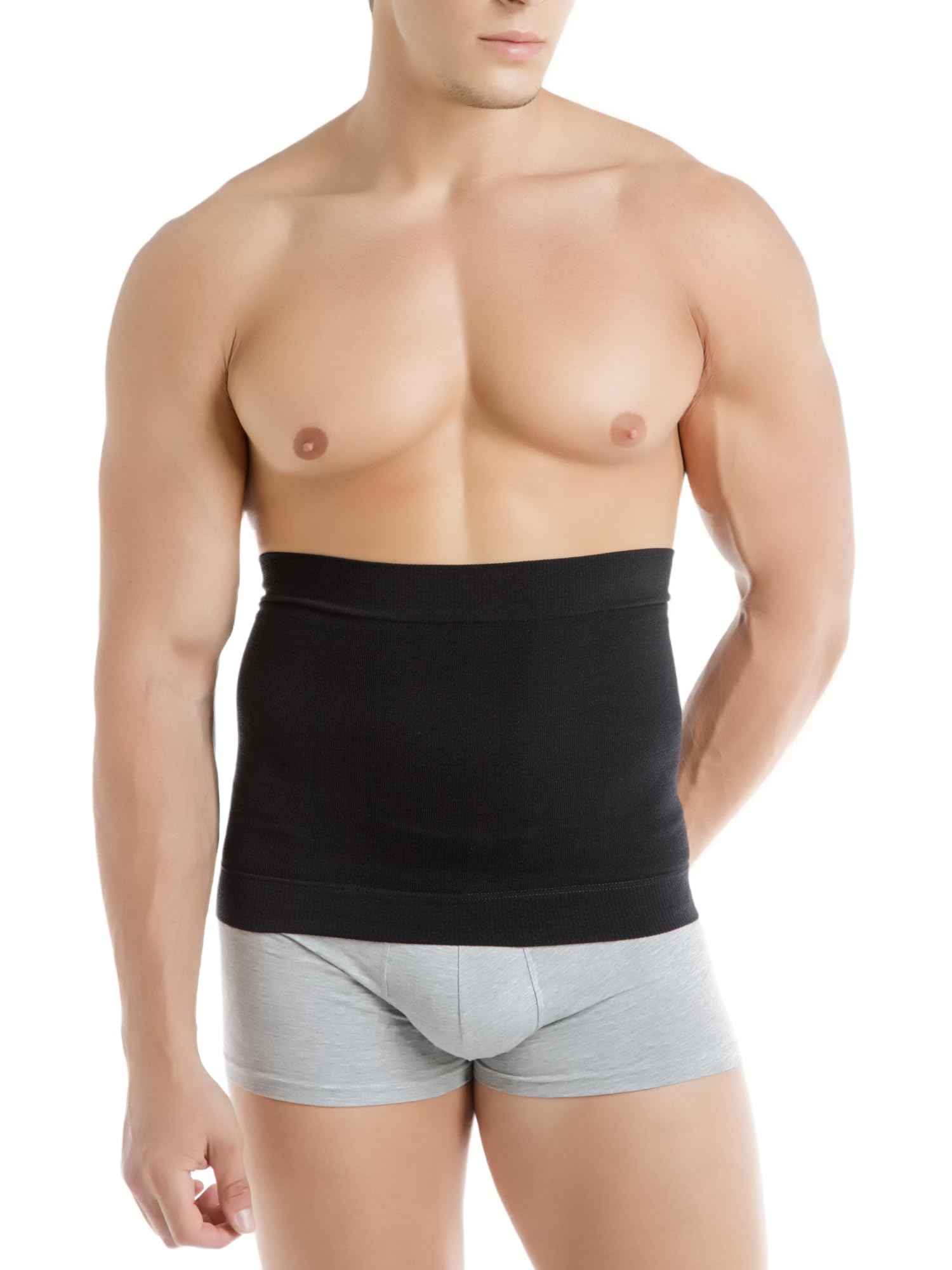 Relaxsan Zero 3500 (Black, S) Thermal Lumbar Belt, Merino Wool Waist Warmer, Made in Italy