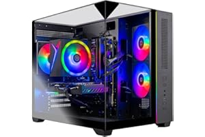 Skytech Gaming Crystal Gaming PC, AMD Ryzen 5 5500 3.6GHz, NVIDIA RTX 5050 8GB, 1TB NVMe SSD, 16GB DDR4 RAM 3200, 650W Gold PSU, Wi-Fi, Win 11, Gaming Desktop