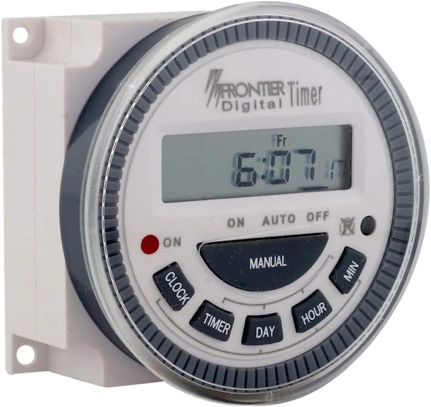 TSKTECH Digital Programmable TM619 5PIN 30AMP Timer Controller Frontier Euro Switch with Replaceable Battery Connecting Thimbles