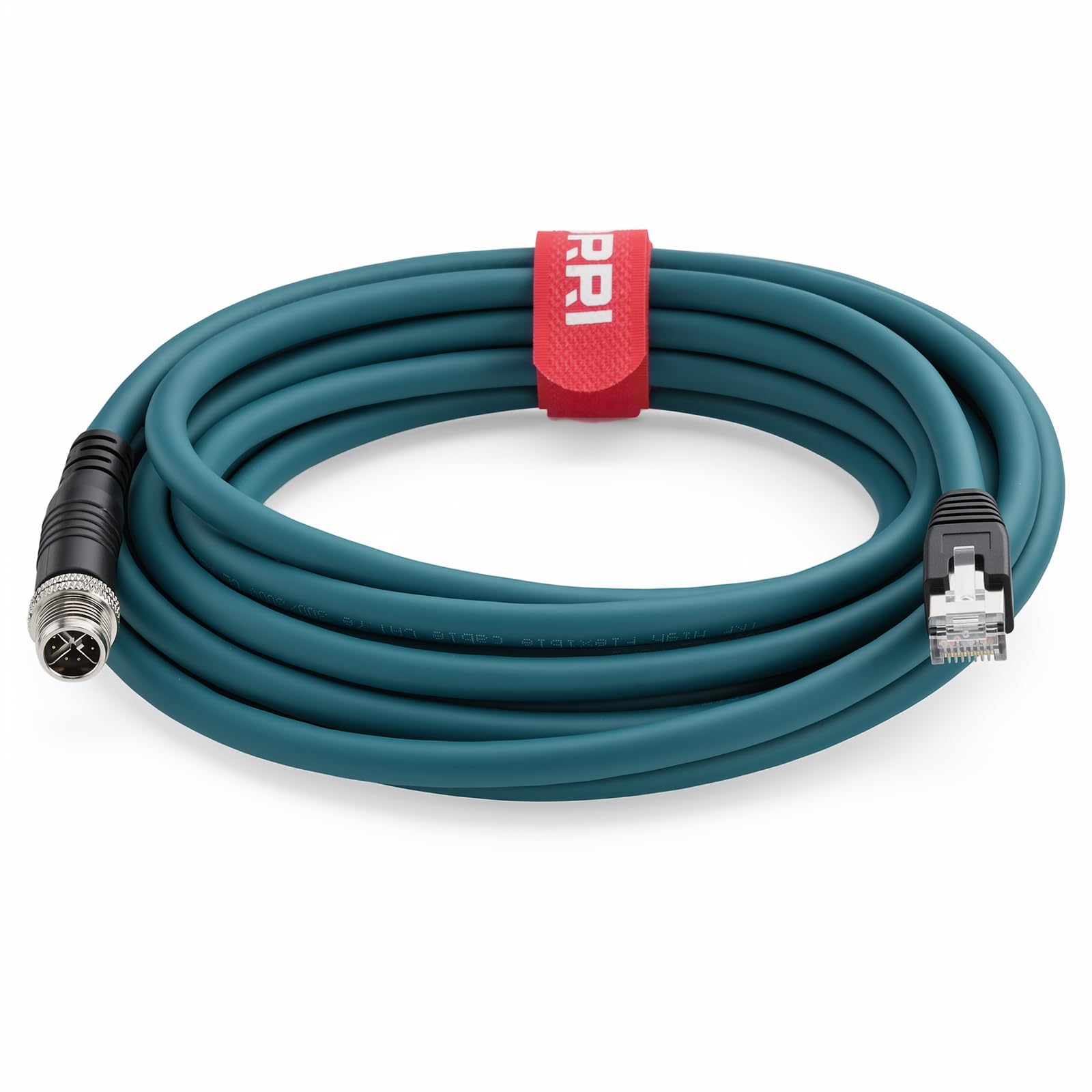 DRRI M12 X-Coded 8 Pole to RJ45 Gigabit Ethernet Interface Cat 7e Shielded Cable for cognex 262 Cameras | Barcode Scanners(3M) — image 1