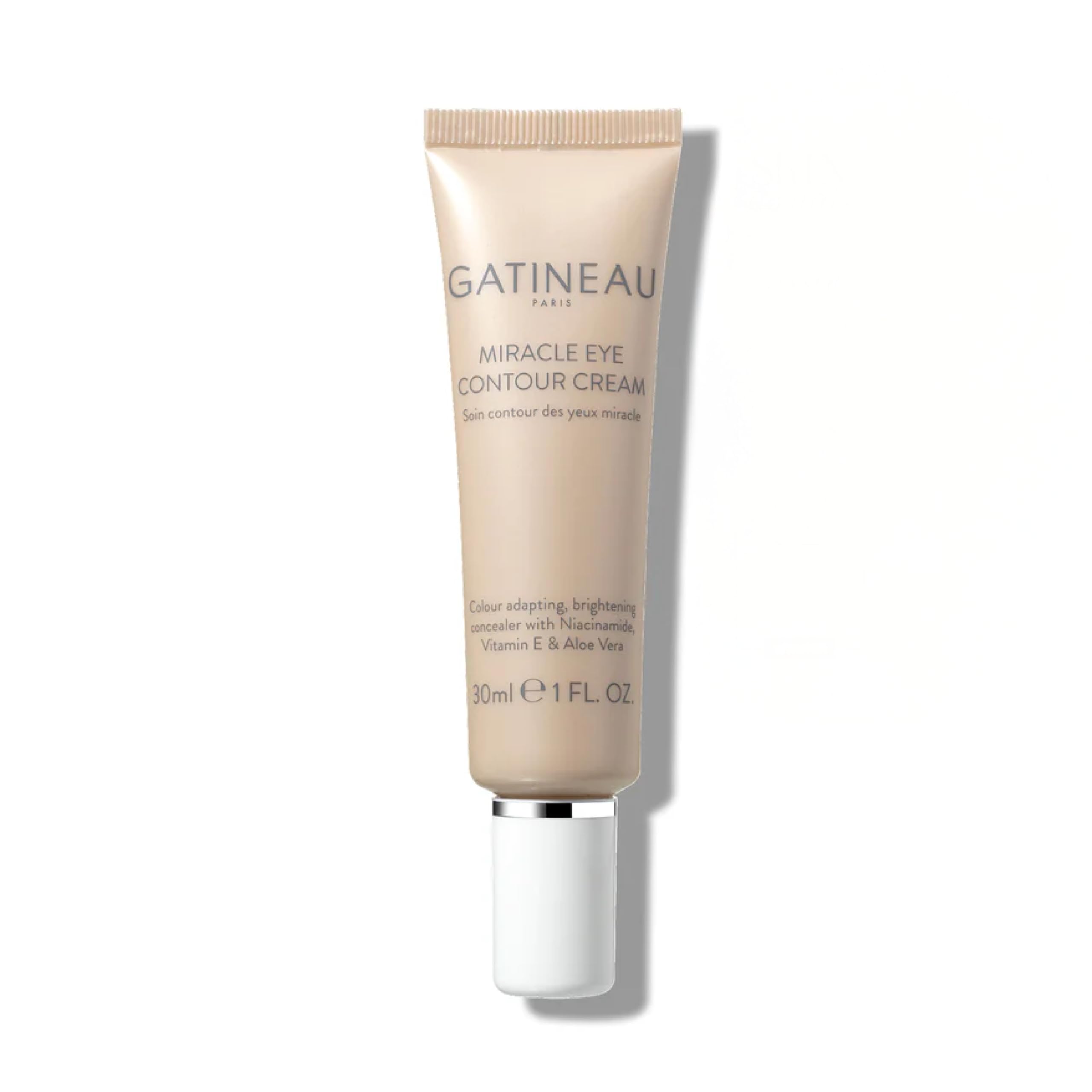 GATINEAU Miracle Eye Contour Cream - 30ml, Makeup + Skincare Eye Brightening Concealer, Smooths Fine Lines, Conceals Dark Circles and Imperfections, Vitamin E, Niacinamide and Aloe Vera