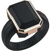 Rinfit Women's Silicone Rings - Anniversary Ring or Promise Ring for Her - Emerald Rubber Wedding Bands Women - Patented Design