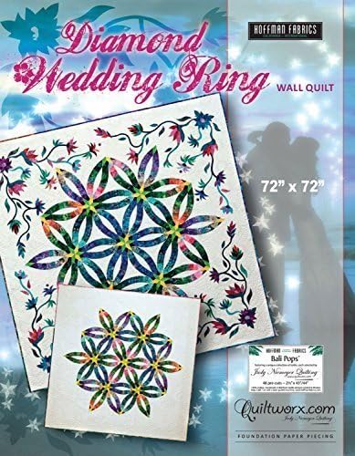 Diamond Wedding Ring Wall Quilt Foundation Paper Pieced 72in x 72in Quilt Pattern