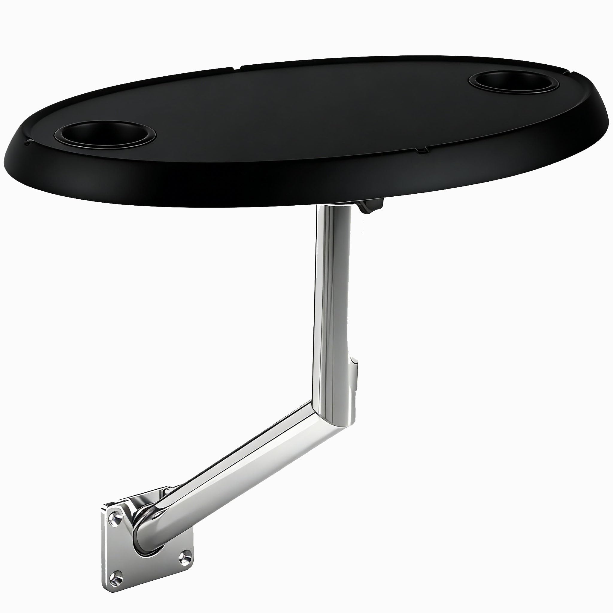 Photo 1 of TeBaisea Side Mounted Boat Dinette, Removable, Adjustable Direction Boat Table Wall Mounted Dinette, ABS Waterproof Stainless Steel Table Legs Caravan and Boat. (Black)