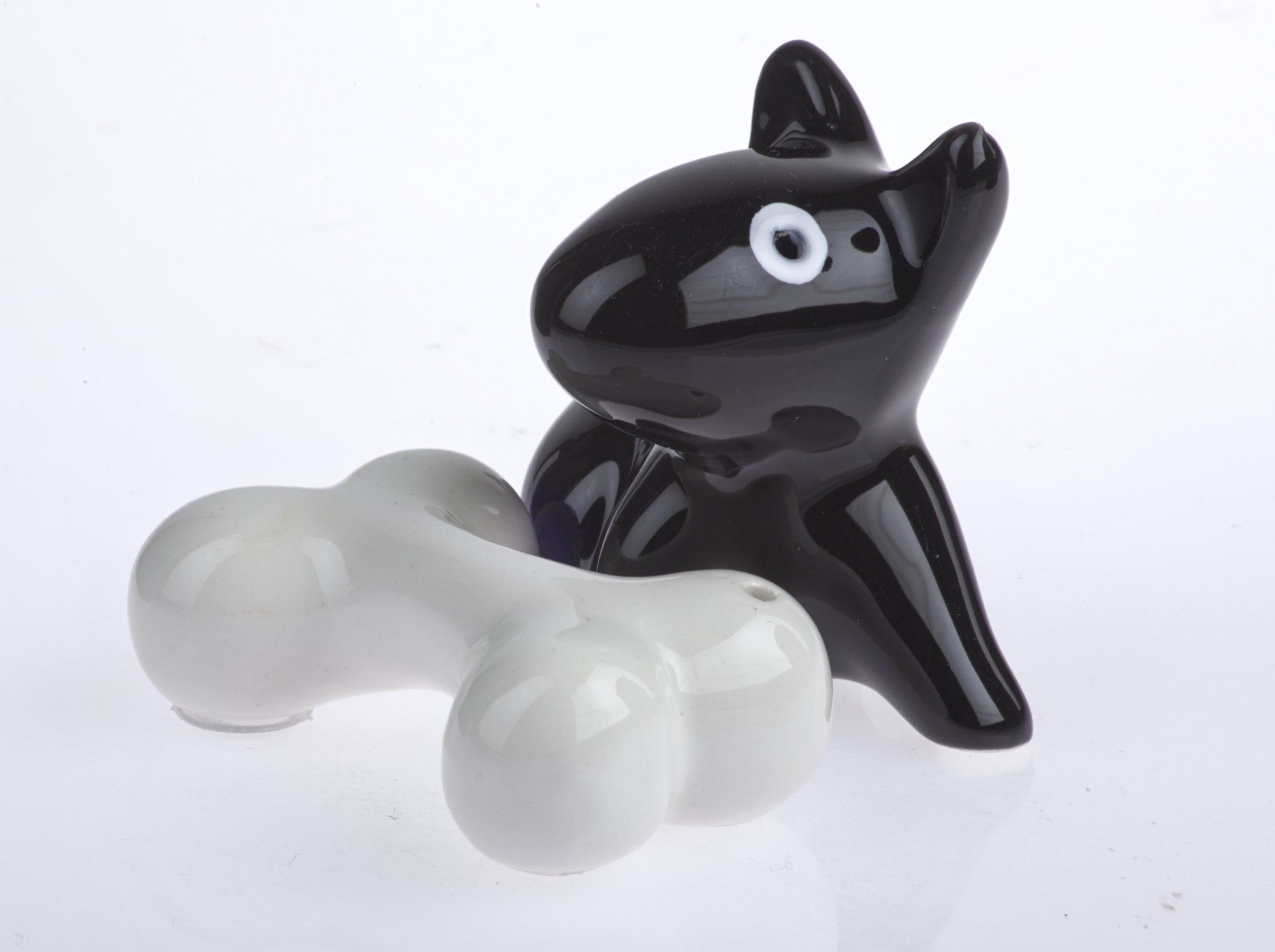 By BERS Salt and Pepper Dog, Tickle & Boni M Dogs Bully Bull Terrier – Probably the World süßesten Salt Shaker, Great Present, black/white