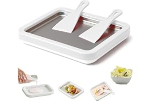 Rolled Ice Cream Maker, At Home Rolled Ice Cream Kit, Diy Homemade Rolled Ice Cream Tray, Suitable for Families and Parties (