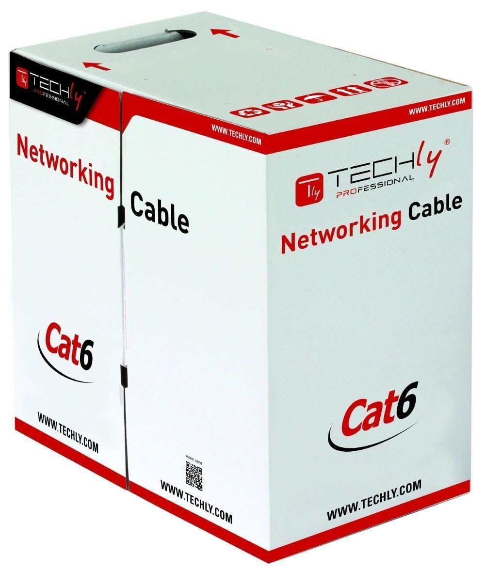 Techly itp6-cca-305-bl U/UTP (UTP) Blue 305 m Cat6 Network Cable – 305 m Cat6 U/UTP (UTP), Blue