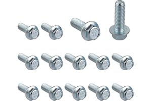 Ohleats 14 PCS Differential Cover Bolt Kit, M8 1.25 × 20mm Carbon Steel Metric Threads Hex Head Flange Screw Set, Differential Bolts Replacement for Most Cars, Car Accessories