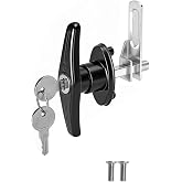 Quality Life Truck Cap Camper Shell T-Handle Lock Latch Replacement Parts, Truck Bed Topper Door Locking Kit Accessories with Keys - Left Lock
