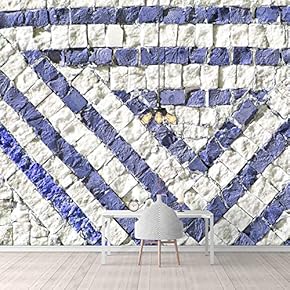 Wall Mural Realistic Rock Colorful Bricks Removable Self-Adhesive Large Wallpaper - 66x96 inches