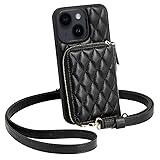 LAMEEKU Compatible with iPhone 15 Wallet Case with