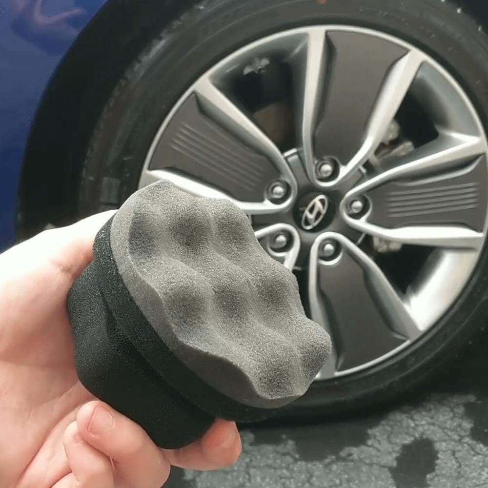 IPELY 2 Pack Large Tire Dressing Applicator Pad, Durable and Reusable Hex-Grip Tire Detailing Tool for Applying Tire Shine: Automotive