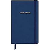 C.R. Gibson Blue Leatherette "Dreams and Schemes" Journal Notebook for Girls, 5.25" W x 8.25" L, 240