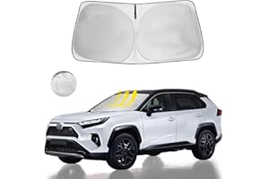 HOHUIGO Windshield Sun Shade Fit 2025 2024 2023 2022 2021-2019 Toyota RAV4 Prime LE Hybrid XLE XLE Premium Adventure TRD Off Road Front Window Sunshade Accessories SUV Sun Visor UV Protector Heat Shield Cover