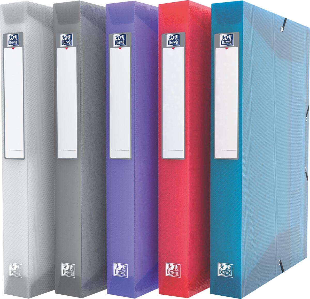 ELBA 400034256 Collection Box "Hawai" Pack of 6 | A4 Plastic Document Box | Green, Grey, Purple, red, Blue, colourless