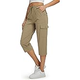 Libin Women's Capri Pants Cargo Capris Travel Hiking Casual Summer Cropped Pants Stretch Quick Dry Water Resistant