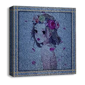 Canvas Wall Art Beautiful Jeans Fabric...