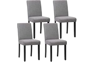 FDW Dining Chairs Dining Room Chairs Parsons Chair Kitchen Chairs Set of 4 for Home Kitchen Living Room, Grey