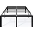 QEROMY Queen Bed Frame - 18 in Sturdy Platform Bed Frame Queen Size, Heavy Duty Metal Bed Frame No Box Spring Needed, Quick & Easy Assembly, No Noise, Black