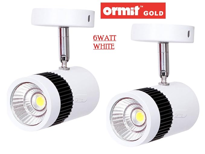 ORMIT 6WATT SPOT SURFACE WITH STAND WHITE PACK OF 2PCS