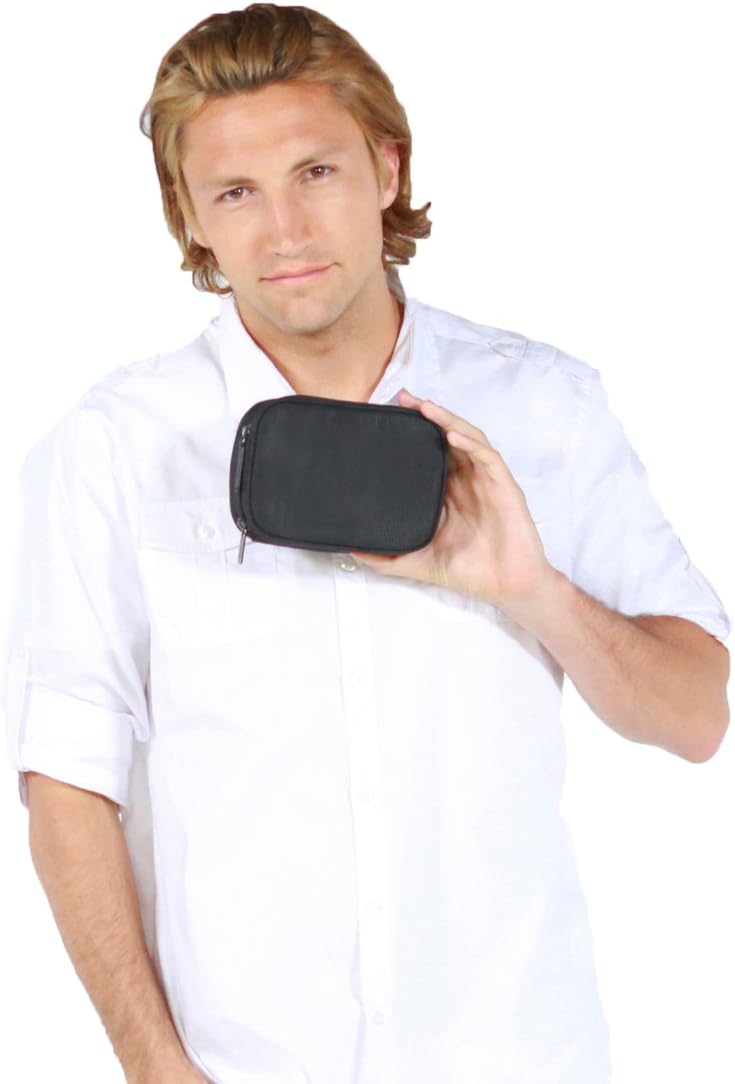 Myabetic Clark Diabetes Supply Case for Glucose Monitoring Tools, Includes Insulation Lining - High Quality Material (Black): Health & Personal Care
