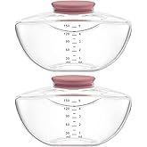 TOVVILD 2 Pack Breastmilk Pump Storage Bottles Compatible with Momcozy Upgraded M9, Breast Milk Container, Breastfeeding Essentials, Not Original Mom Cozy Parts