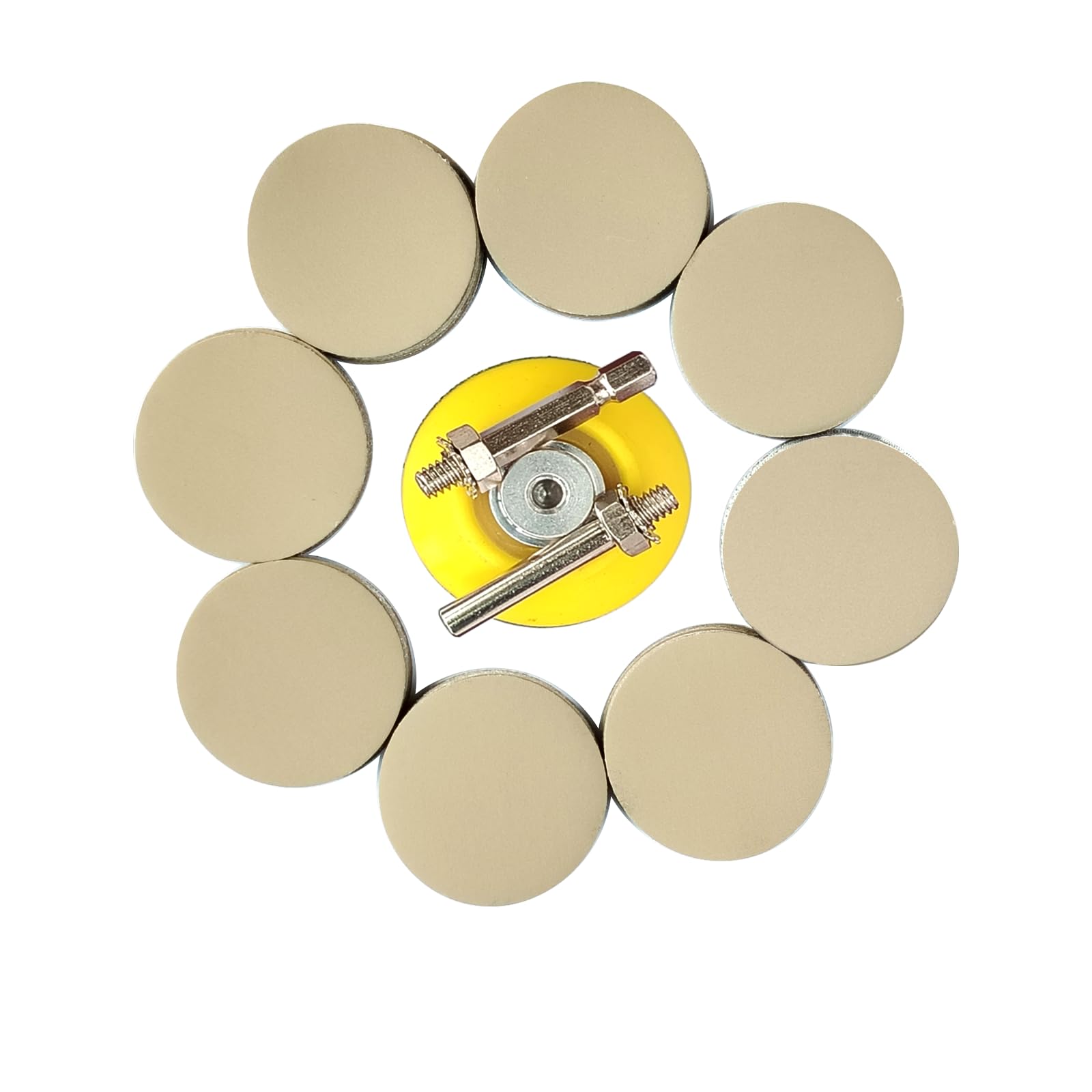 Wanmutrun 50MM Waterproof Sandpaper Hook and Loop 100pcs Grit 3000 Silicon Carbide Discs Suitable for Small Polishing Machines — image 1