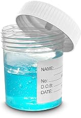 RE-GEN 50pk 60ml Clear Specimen Containers Leak Proof Screw Top Lids ID Labels view 3