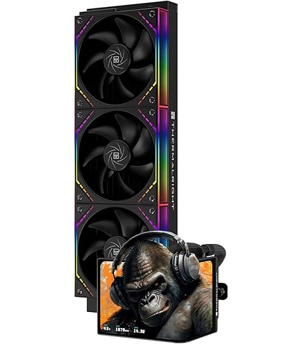 Hydroshift Li Lian Buy fan　LL-HS-LCD-360-N-BK no LCD HydroShift LCD Black Cooler Fanless CPU AIO 360N PC用ファン・クーラー