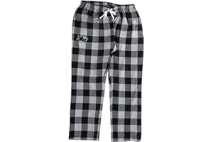 Calhoun NHL Surf & Skate Men's Team Logo Plaid Pajama Pants – 100% Woven Brushed Soft Fabric