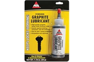 AGS Automotive Solutions Powdered Graphite Lubricant, Greaseless, Odorless - 1.13 ounces, 32 grams, Dry Graphite Lubrication, Ideal for Trigger Mechanisms, Fishing Reels, and more