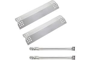 Hisencn Repair Kit Replacement for Kitchen Aid 720-0819 720-0787D 720-0819G 720-0953 720-0953A 730-0953 Gas Grill Model, Stainless Steel 16.5 inch Grill Burners Tube, Heat Plate Tent Shield Deflector
