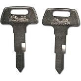 A74 Pair (2) Replacement Keys - Cut to Code on HD74 Blank for Baja/Honda/Kawasaki/Kymco Motorcycle &amp; ATV Locks | KEYSALACARTE
