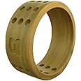 QALO Men's Functional Silicone Rings with Ring Storage Pouch, Perforated Classic & Q2X Collection
