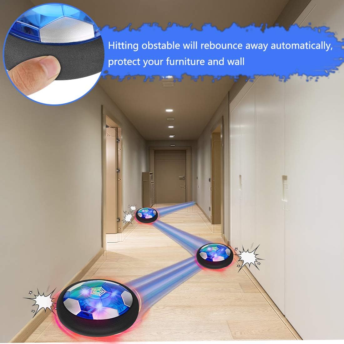 Air Hover Ball Soccer Pelota Futbol con Protectores de Espuma Suave y Luces  LED Balón Fútbol Flotant Balones Futbol Juguetes Niños Air Football Aire  libre y deportes Juguetes deportivos ourhouserestaurant.com
