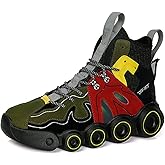 YOHI Men's High Top Shoes Breathable Lightweight Casual Walking Shoes Athletic Running Fashion Sneakers