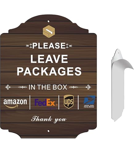 Sign In Package Delivery Sign, Please Leave Packages In The Box Outdoor ...