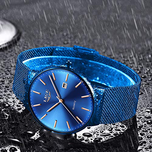 1 LIGE+Waterproof+Stainless+Wristwatch+Bussiness