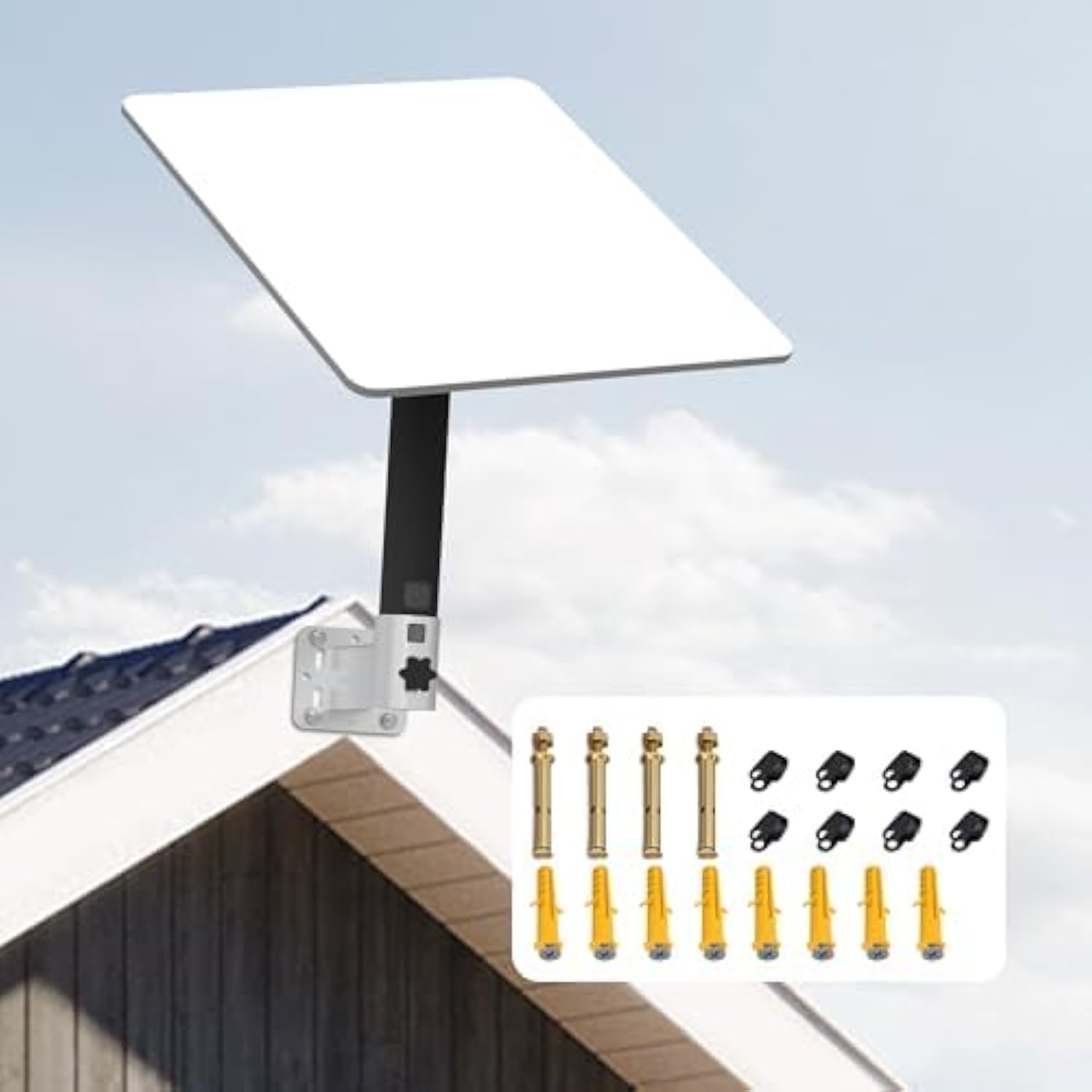 Starlink Gen 2 Wall Mount, Heavy-Duty Starlink V2 Roof Mounts, Short Aluminum Star-Link Mounting Bracket for Eave, Compatible with Standard V2 Satellite Antenna